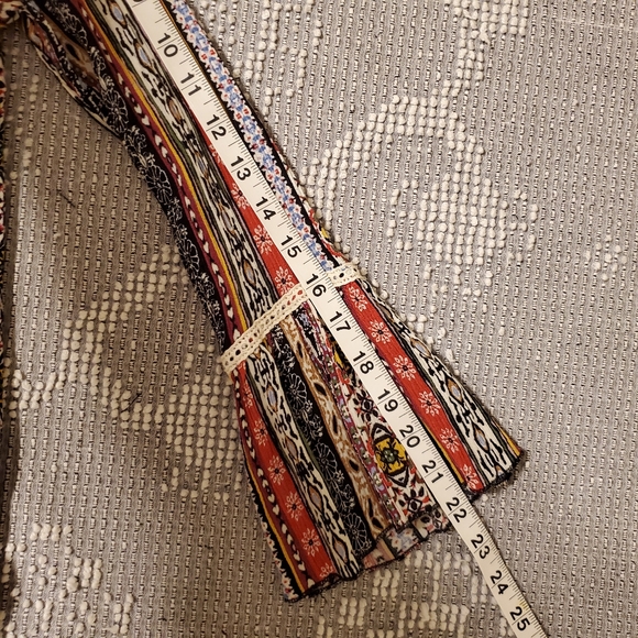 Living Doll boho pheasant shirt bell sleeve S - Picture 9 of 11